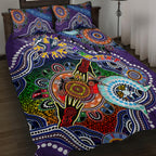 Personalised Storm NAIDOC Week 2024 Quilt Bed Set Australia Aboriginal Dot Painting