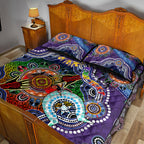 Personalised Storm NAIDOC Week 2024 Quilt Bed Set Australia Aboriginal Dot Painting