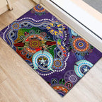Personalised Storm NAIDOC Week 2024 Rubber Doormat Australia Aboriginal Dot Painting