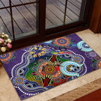 Personalised Storm NAIDOC Week 2024 Rubber Doormat Australia Aboriginal Dot Painting