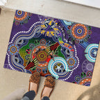 Personalised Storm NAIDOC Week 2024 Rubber Doormat Australia Aboriginal Dot Painting
