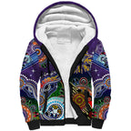 Personalised Storm NAIDOC Week 2024 Sherpa Hoodie Australia Aboriginal Dot Painting