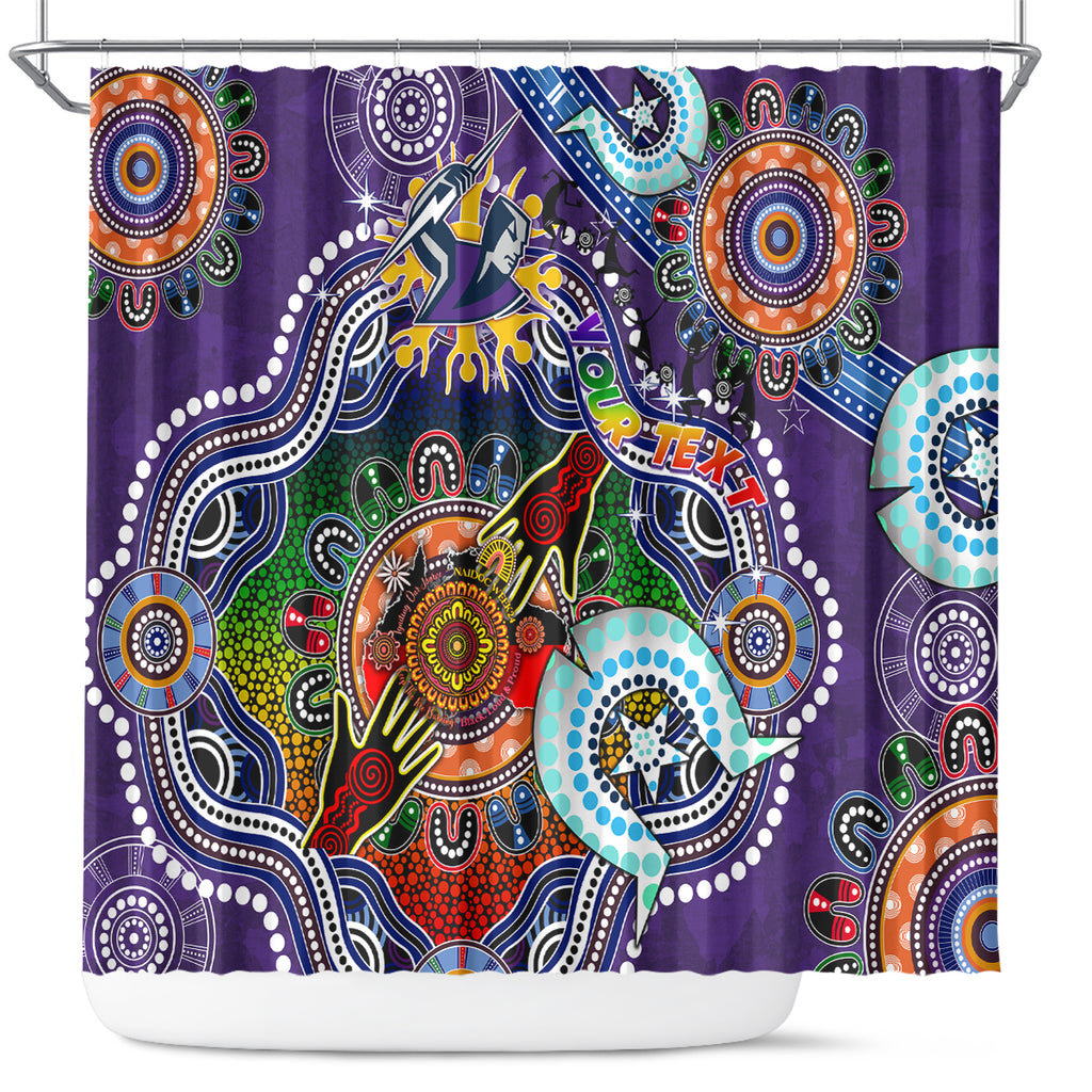 Personalised Storm NAIDOC Week 2024 Shower Curtain Australia Aboriginal Dot Painting