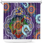 Personalised Storm NAIDOC Week 2024 Shower Curtain Australia Aboriginal Dot Painting