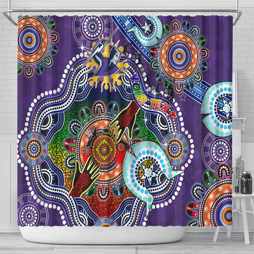 Personalised Storm NAIDOC Week 2024 Shower Curtain Australia Aboriginal Dot Painting
