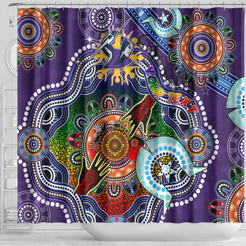 Personalised Storm NAIDOC Week 2024 Shower Curtain Australia Aboriginal Dot Painting