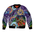 Personalised Storm NAIDOC Week 2024 Sleeve Zip Bomber Jacket Australia Aboriginal Dot Painting