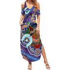 Personalised Storm NAIDOC Week 2024 Summer Maxi Dress Australia Aboriginal Dot Painting
