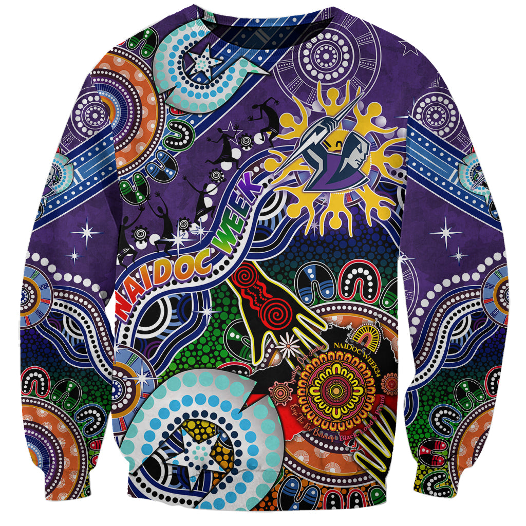 Personalised Storm NAIDOC Week 2024 Sweatshirt Australia Aboriginal Dot Painting