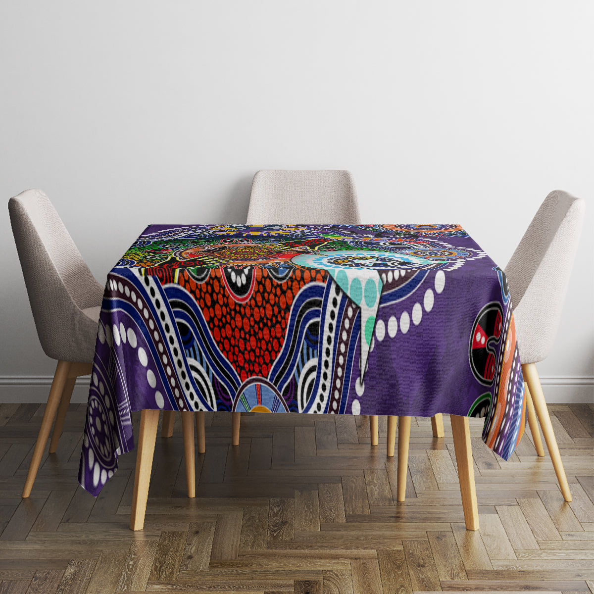 Personalised Storm NAIDOC Week 2024 Tablecloth Australia Aboriginal Dot Painting