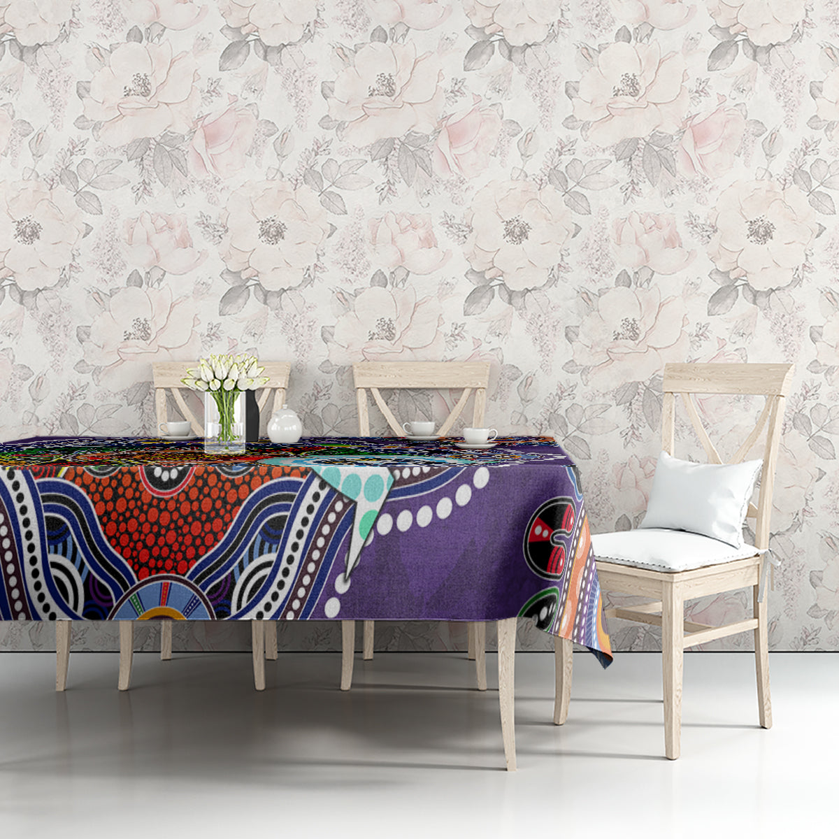 Personalised Storm NAIDOC Week 2024 Tablecloth Australia Aboriginal Dot Painting