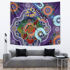 Personalised Storm NAIDOC Week 2024 Tapestry Australia Aboriginal Dot Painting