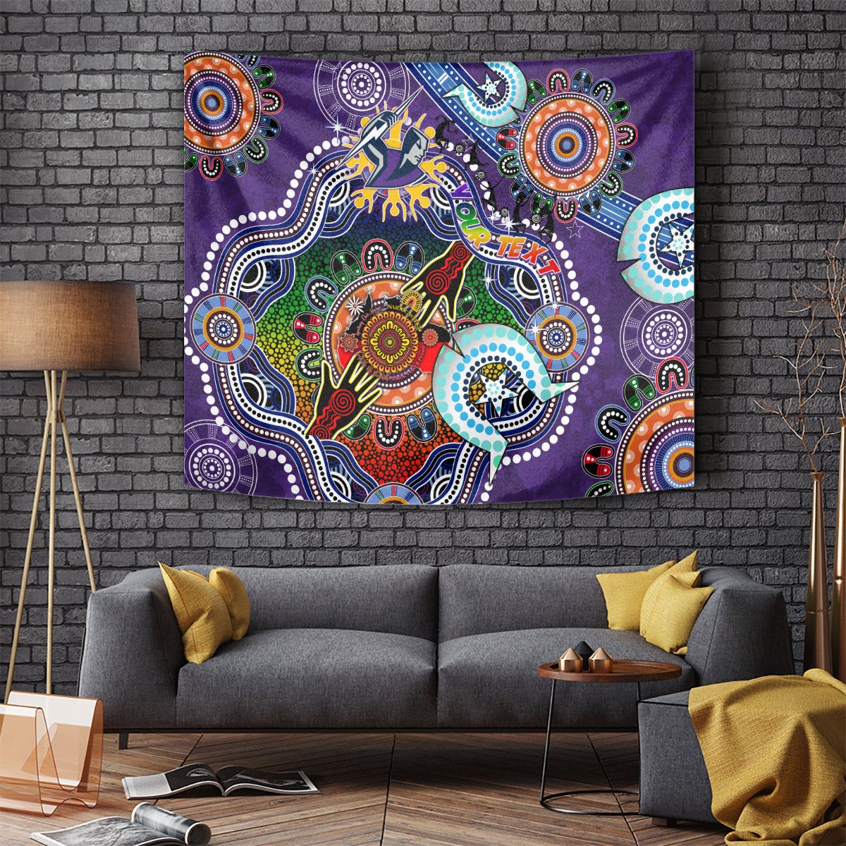 Personalised Storm NAIDOC Week 2024 Tapestry Australia Aboriginal Dot Painting