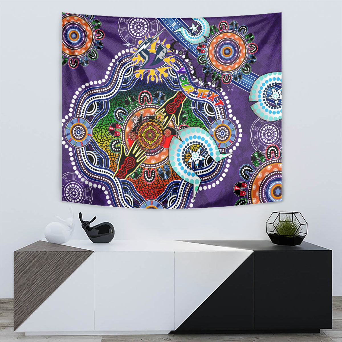 Personalised Storm NAIDOC Week 2024 Tapestry Australia Aboriginal Dot Painting