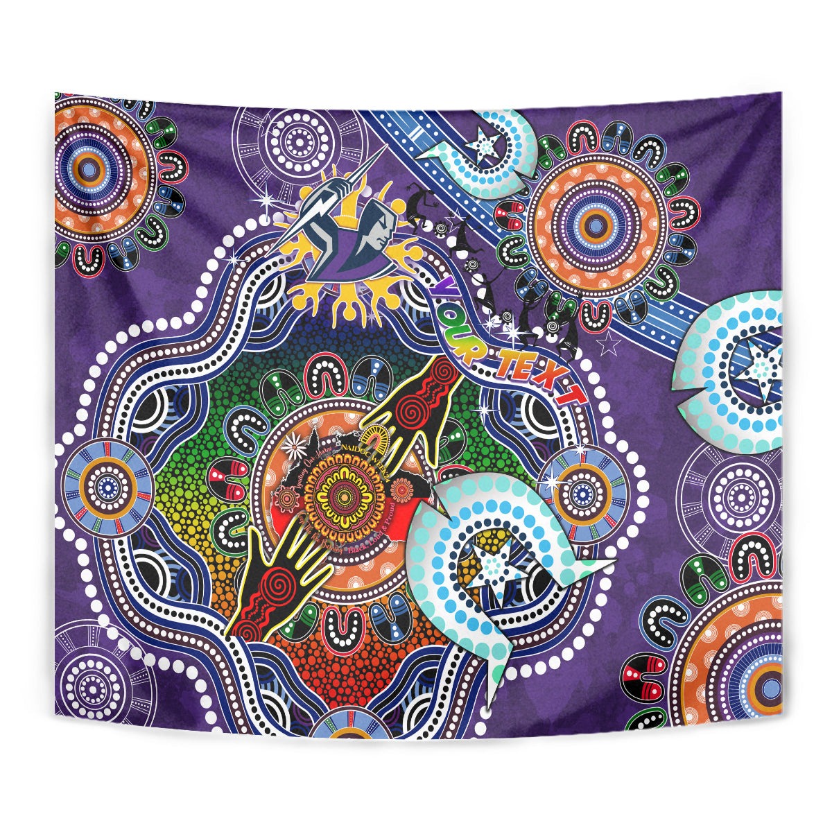 Personalised Storm NAIDOC Week 2024 Tapestry Australia Aboriginal Dot Painting