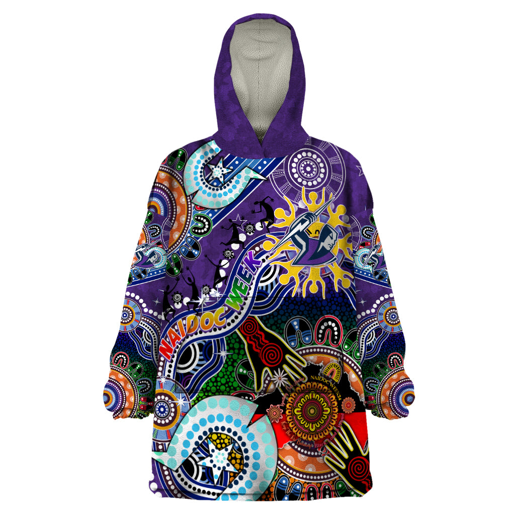 Personalised Storm NAIDOC Week 2024 Wearable Blanket Hoodie Australia Aboriginal Dot Painting