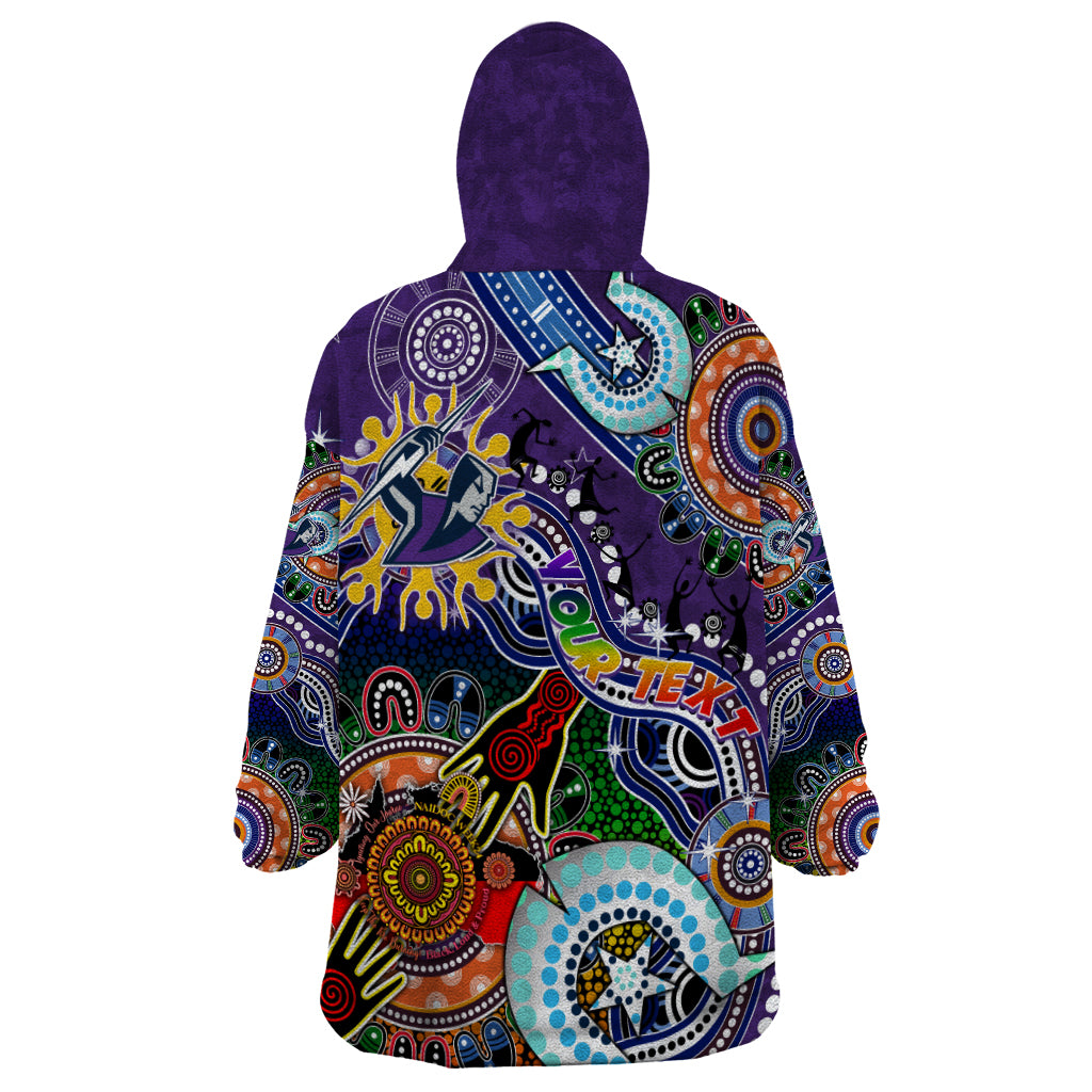 Personalised Storm NAIDOC Week 2024 Wearable Blanket Hoodie Australia Aboriginal Dot Painting