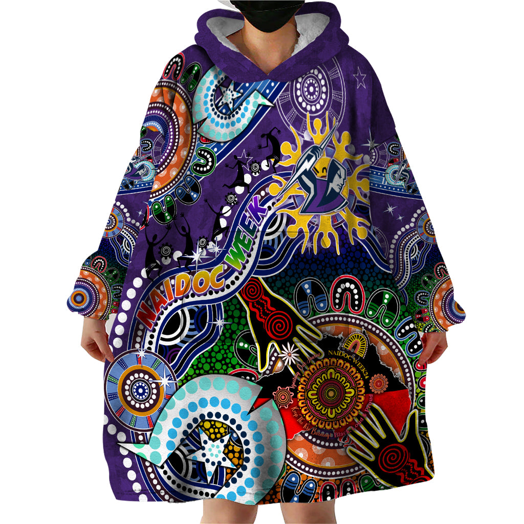Personalised Storm NAIDOC Week 2024 Wearable Blanket Hoodie Australia Aboriginal Dot Painting