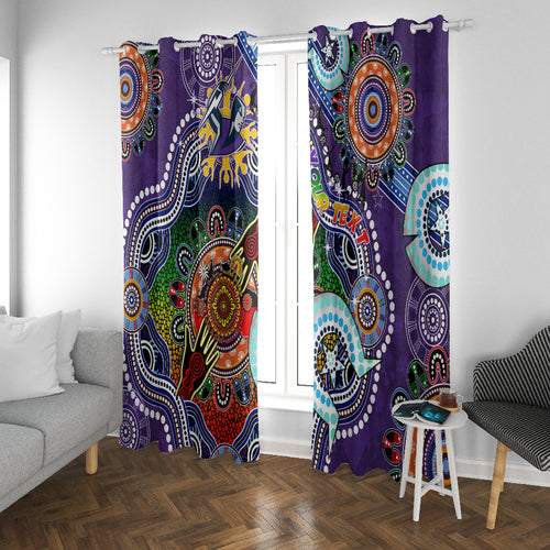 Personalised Storm NAIDOC Week 2024 Window Curtain Australia Aboriginal Dot Painting