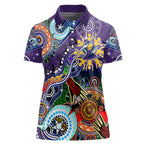 Personalised Storm NAIDOC Week 2024 Women Polo Shirt Australia Aboriginal Dot Painting