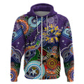 Personalised Storm NAIDOC Week 2024 Zip Hoodie Australia Aboriginal Dot Painting