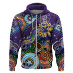 Personalised Storm NAIDOC Week 2024 Zip Hoodie Australia Aboriginal Dot Painting