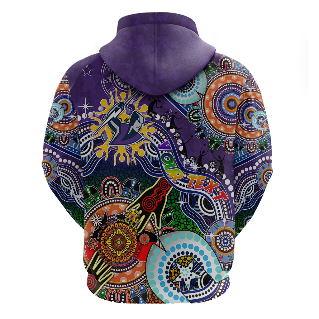 Personalised Storm NAIDOC Week 2024 Zip Hoodie Australia Aboriginal Dot Painting