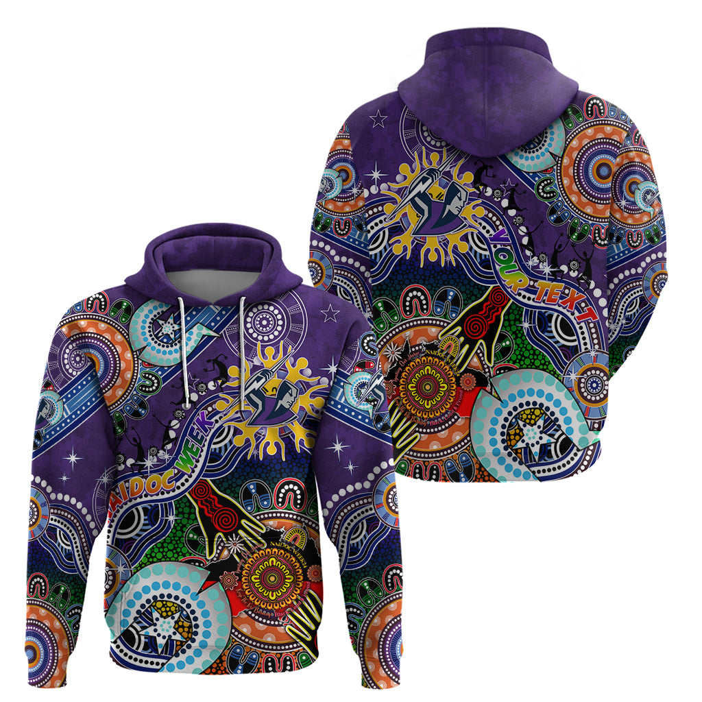 Personalised Storm NAIDOC Week 2024 Zip Hoodie Australia Aboriginal Dot Painting