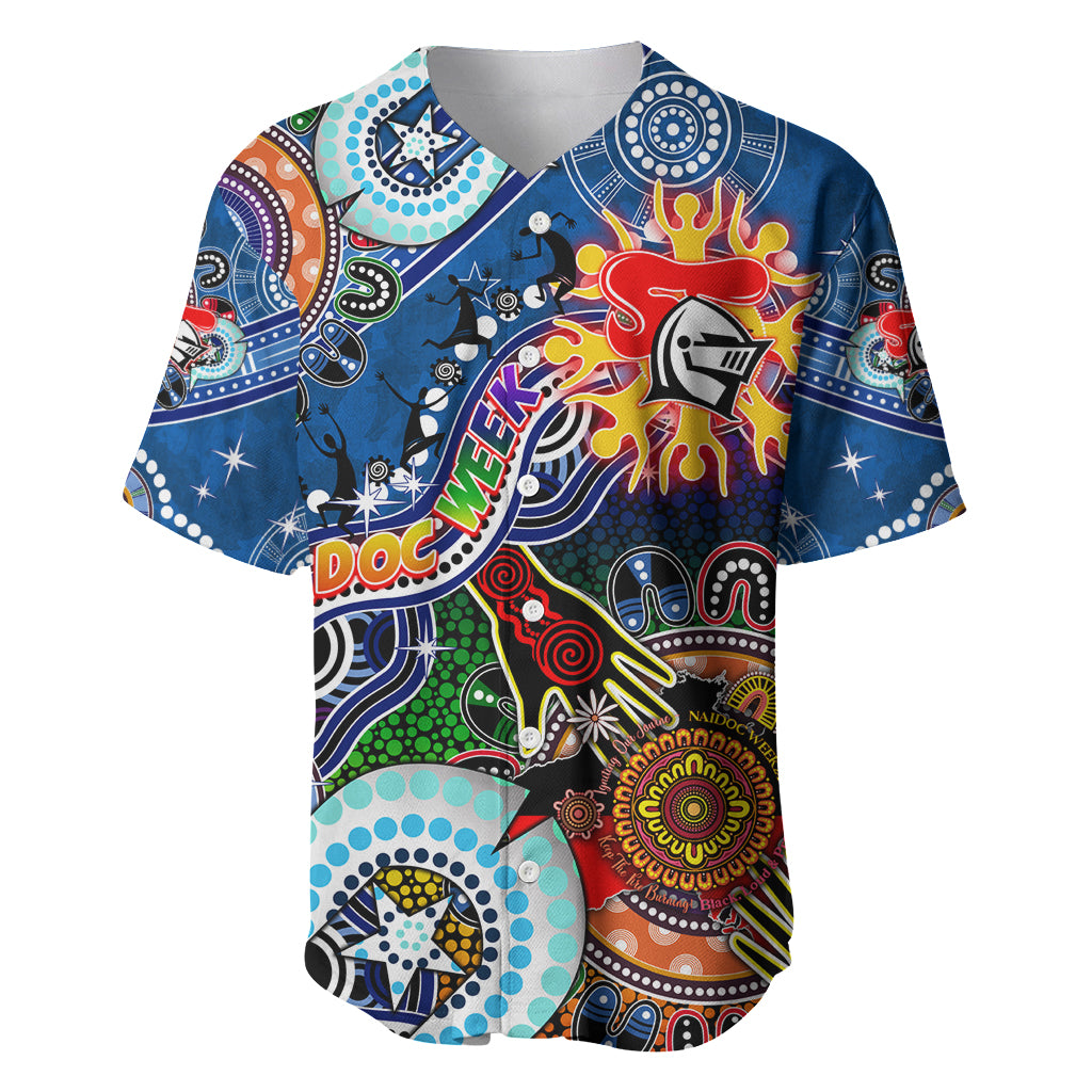 Personalised Knights NAIDOC Week 2024 Baseball Jersey Australia Aboriginal Dot Painting