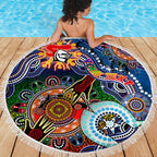 Personalised Knights NAIDOC Week 2024 Beach Blanket Australia Aboriginal Dot Painting