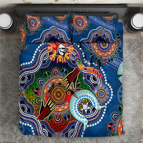 Personalised Knights NAIDOC Week 2024 Bedding Set Australia Aboriginal Dot Painting