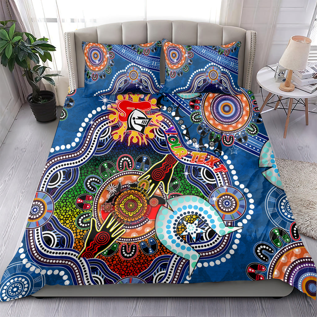 Personalised Knights NAIDOC Week 2024 Bedding Set Australia Aboriginal Dot Painting