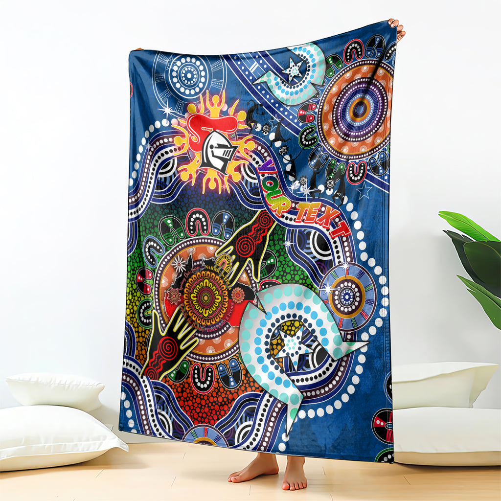 Personalised Knights NAIDOC Week 2024 Blanket Australia Aboriginal Dot Painting