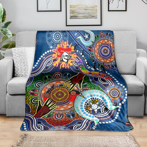 Personalised Knights NAIDOC Week 2024 Blanket Australia Aboriginal Dot Painting