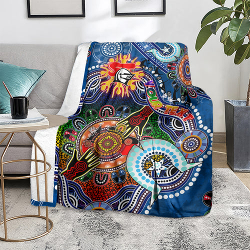 Personalised Knights NAIDOC Week 2024 Blanket Australia Aboriginal Dot Painting