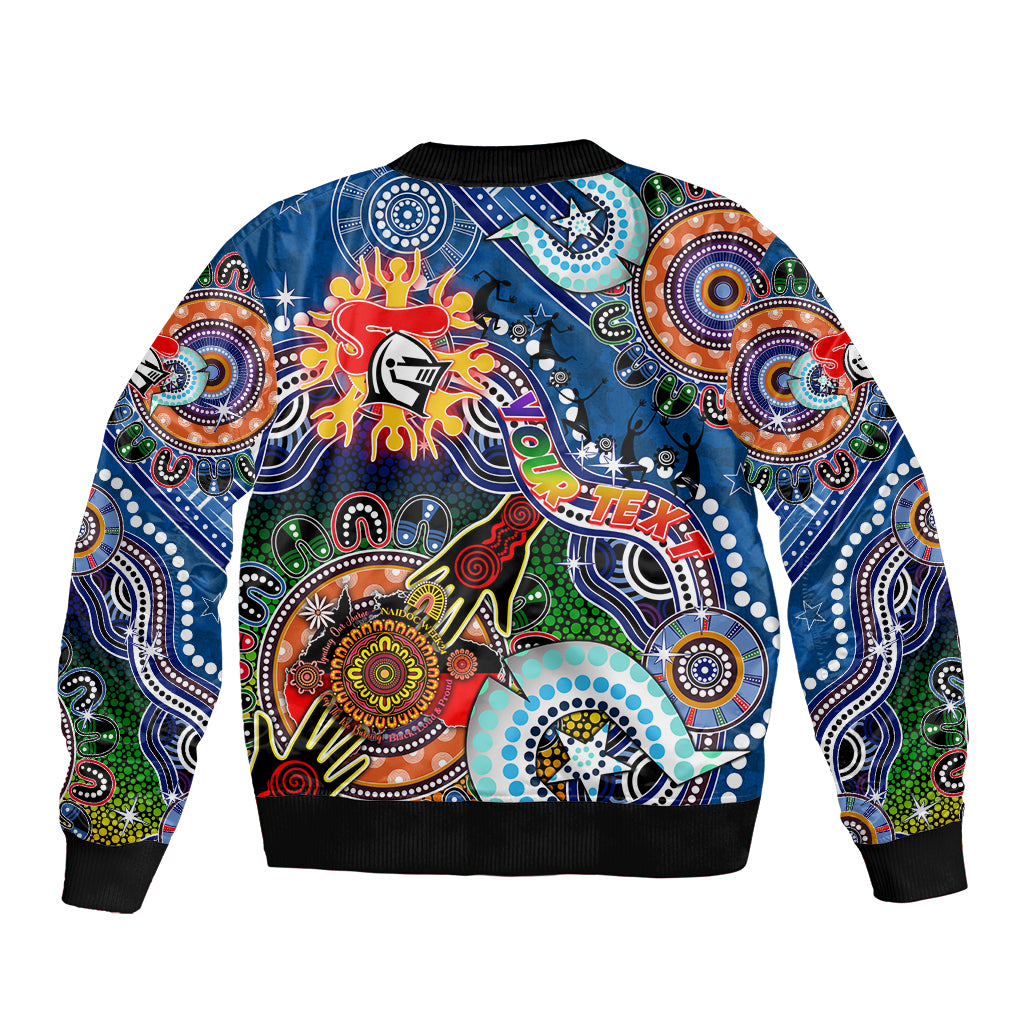 Personalised Knights NAIDOC Week 2024 Bomber Jacket Australia Aboriginal Dot Painting