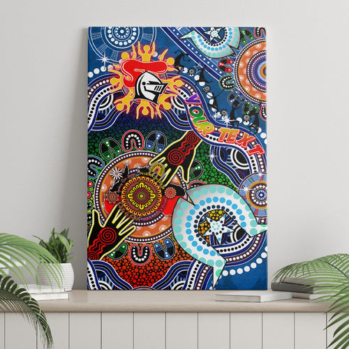 Personalised Knights NAIDOC Week 2024 Canvas Wall Art Australia Aboriginal Dot Painting