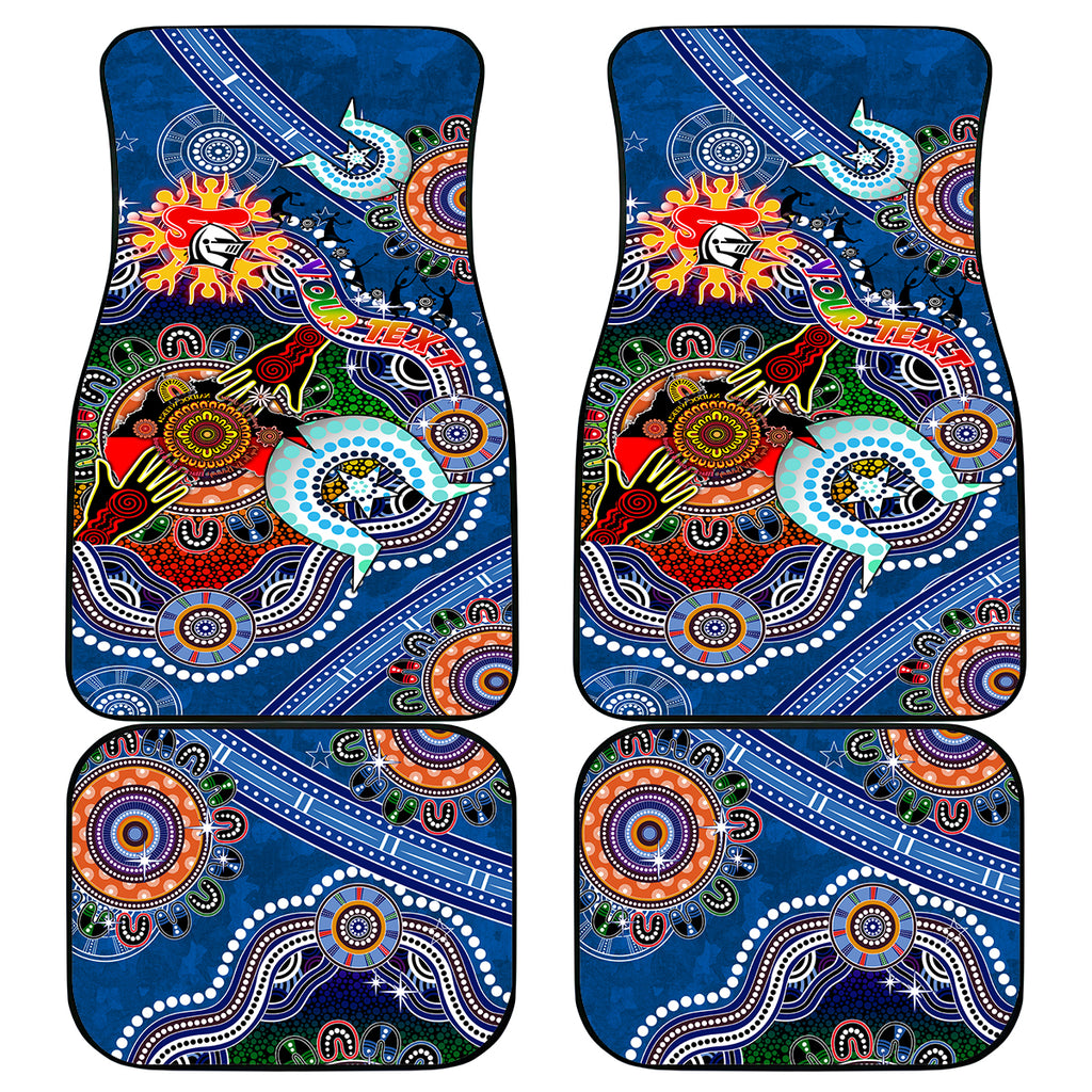 Personalised Knights NAIDOC Week 2024 Car Mats Australia Aboriginal Dot Painting