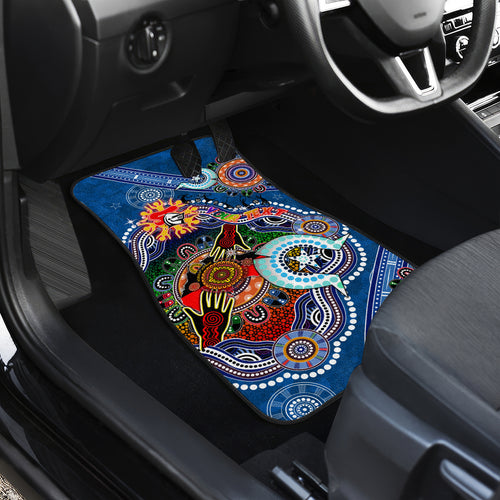 Personalised Knights NAIDOC Week 2024 Car Mats Australia Aboriginal Dot Painting