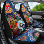 Personalised Knights NAIDOC Week 2024 Car Seat Cover Australia Aboriginal Dot Painting