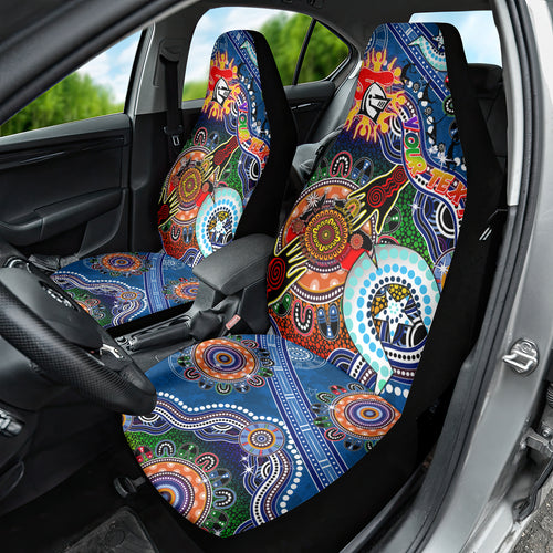 Personalised Knights NAIDOC Week 2024 Car Seat Cover Australia Aboriginal Dot Painting