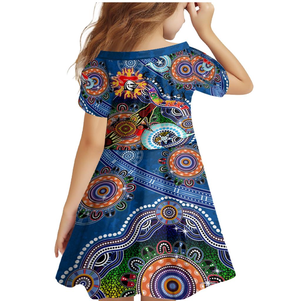 Personalised Knights NAIDOC Week 2024 Family Matching Mermaid Dress and Hawaiian Shirt Australia Aboriginal Dot Painting