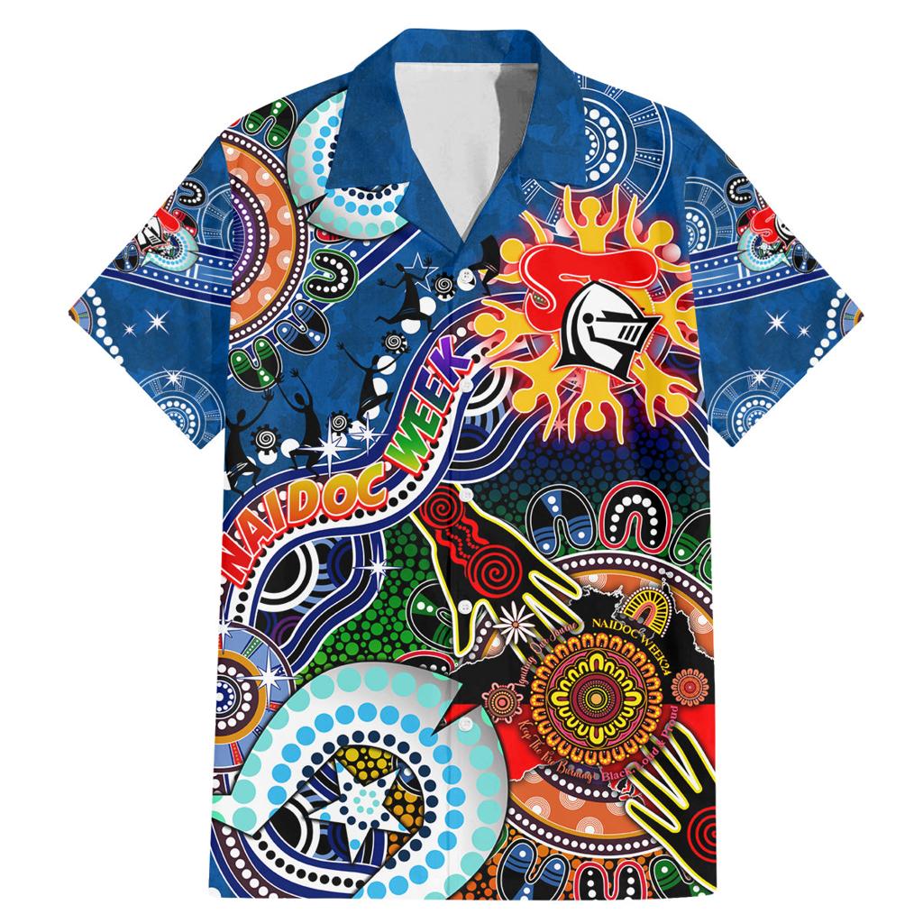 Personalised Knights NAIDOC Week 2024 Family Matching Mermaid Dress and Hawaiian Shirt Australia Aboriginal Dot Painting