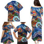 Personalised Knights NAIDOC Week 2024 Family Matching Puletasi and Hawaiian Shirt Australia Aboriginal Dot Painting