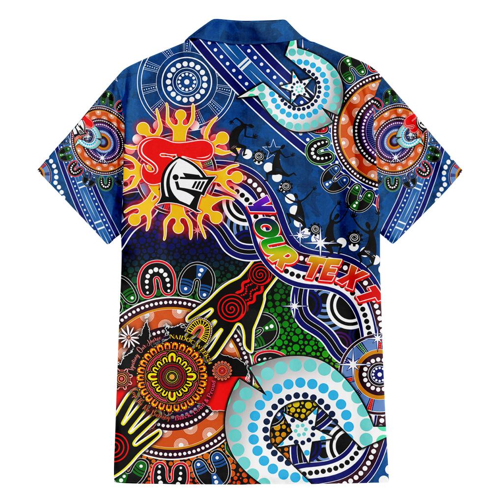 Personalised Knights NAIDOC Week 2024 Family Matching Puletasi and Hawaiian Shirt Australia Aboriginal Dot Painting