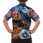 Personalised Knights NAIDOC Week 2024 Family Matching Summer Maxi Dress and Hawaiian Shirt Australia Aboriginal Dot Painting