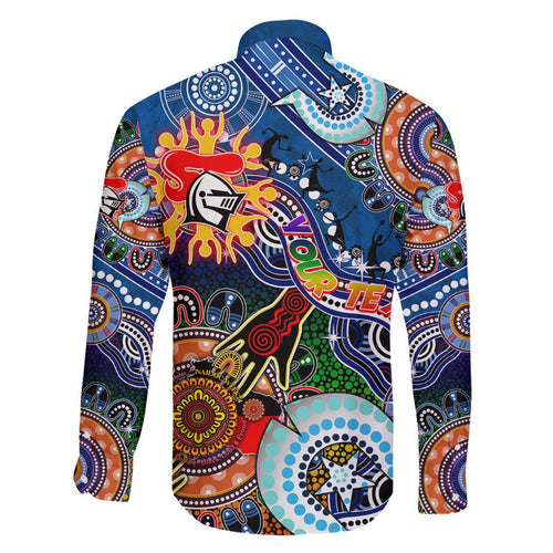 Personalised Knights NAIDOC Week 2024 Family Matching Summer Maxi Dress and Hawaiian Shirt Australia Aboriginal Dot Painting