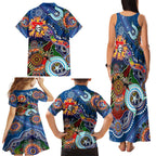 Personalised Knights NAIDOC Week 2024 Family Matching Tank Maxi Dress and Hawaiian Shirt Australia Aboriginal Dot Painting