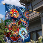 Personalised Knights NAIDOC Week 2024 Garden Flag Australia Aboriginal Dot Painting