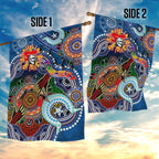 Personalised Knights NAIDOC Week 2024 Garden Flag Australia Aboriginal Dot Painting